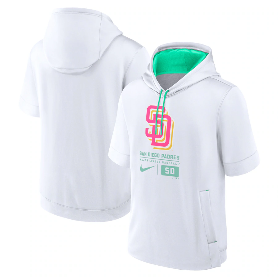 Men MLB San Diego Padres white 2024 Nike hoodie